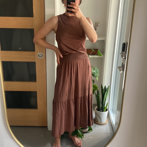 NWOT NATION LTD brown maxi dress size XS - Picture 2 of 11